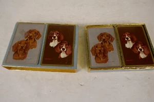 Vintage Congress Brand   Dogs Dachshund , Beagle    Double Deck of Playing Cards - Picture 1 of 4