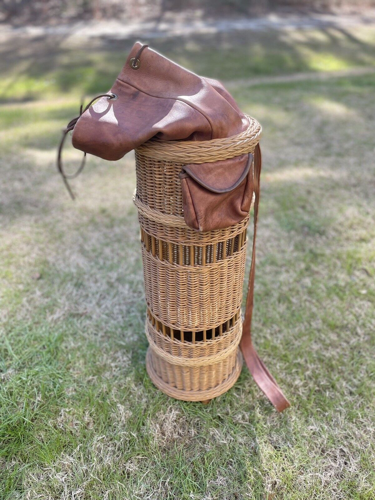 Vintage Hand Tooled Leather Golf Bag | eBay