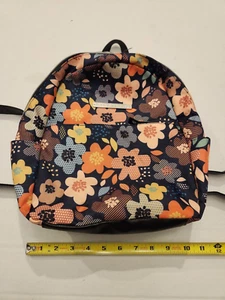 Lily Bloom Flower Design Small Back Pack Tote Bag Purse - Picture 1 of 5
