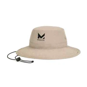 Cappello nuovo con etichette Mission Cooling Bucket adulto OS kaki UPF 50 leggero ricamato - Foto 1 di 10