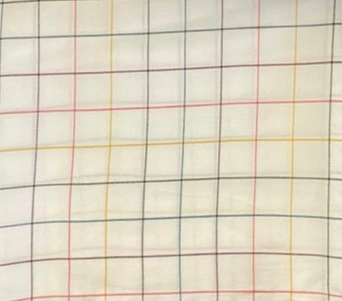 Fabric Plaiditudes White Rainbow Windowpane Apparel Viscose 2.5 Yards L x 43" W Foto 1 de 1