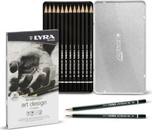 LYRA REMBRANDT ART DESIGN SET METALL 12 GRAPHITSTIFTE VON 6B BIS 4H - Bild 1 von 3