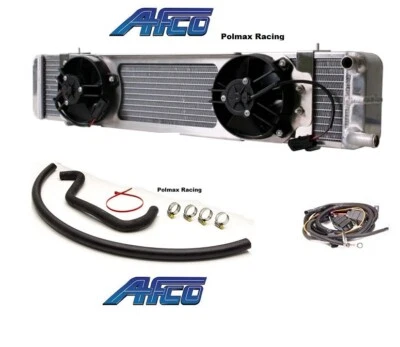 Intercambiador de calor intercooler AFCO doble paso/doble ventilador actualización 2003-04 SVT Cobra Foto 1 de 4