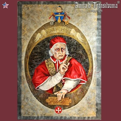 modern contemporary art painting catholic pope portrait figures religious church - Image 1 of 4