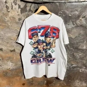 Camicia bianca Cleveland Indians caricatura grafica ristampa unisex uomo donna - Foto 1 di 2