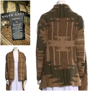 RALPH LAUREN Black Label Cashmere Wool Southwestern Blanket Aztec Sweater Sz XS - Picture 1 of 7