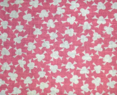 Tela de saco de alimentación de colección completamente abierta blanca formas abstractas sobre fondo rosa 36,5x46" Foto 1 de 4