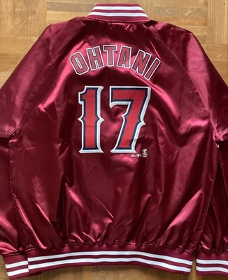 Shohei Ohtani Los Angeles Angels Jacket Size L Dodgers Stadium Jacket Red Logo A - Image 1 of 4