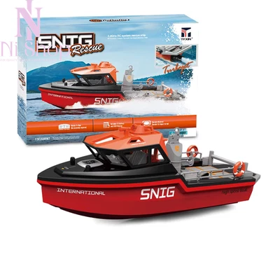 1/32 RC Boat 2.4GHz Rescue Boat Powerful Brushless Motor Long Range Toy Gift NEW - Image 1 of 4