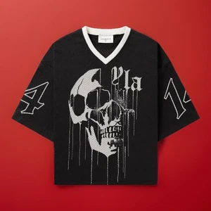 NEW! YoungLa Drippy Skull Meshed Black Jersey XL - Picture 1 of 10