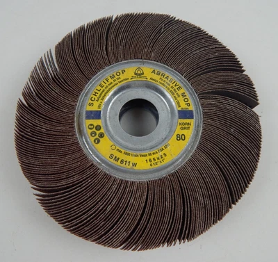 1 Klingspor Schleifmop Abrasive Mop Wheel 6-1/2x"x1"x1" Korn Grit 80 SM 611W - Image 1 of 4
