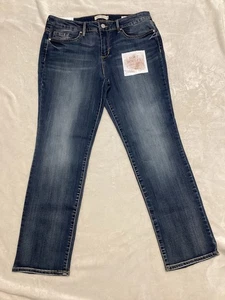Womens Jessica Simpson Size 12 Dark Wash Mid Rise Straight Jeans - Picture 1 of 10