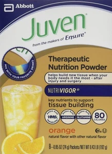 Juven Therapeutic Nutrition Powder, Orange, 8 Packets, .85 Ounce Each - Picture 1 of 3