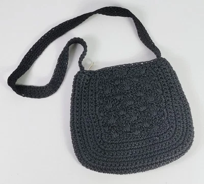 Vintage 1960's ADG Fashion Imports Hong Kong Black Crochet Purse  - Image 1 of 4