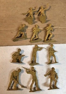 USA Tan Plastic Army Men Set Various Ready Firing Assault Positions 2" - Picture 1 of 5