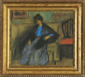 PABLO PICASSO (1881-1973) FEMME AU CHALE. Lithograph & Pochoir. 1 of 500 Ltd Ed - Picture 1 of 5