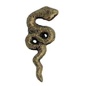 Zeckos Set of 6 Gold Gothic Snake Drawer Pulls - 2.25" x 1" - Cabinet Decor - Picture 1 of 9