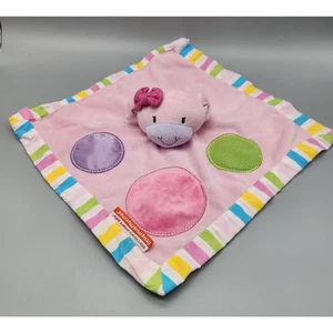Little Miss Matched Pink Monkey Sicherheitsdecke Lovey Dots Streifen Knisterspielzeug - Bild 1 von 10