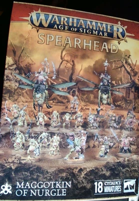 Warhammer: Spearhead - Maggotkin of Nurgle 18 miniaturas. Nuevo. Ligeros daños en caja Foto 1 de 4