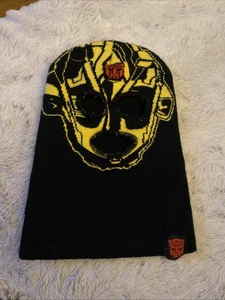 Transformers KIDS Ski Mask Full Face Black Bumblebee Beanie Hasbro Dreamworks - Picture 1 of 13