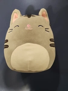 "Malvaviscos 9"" Gris Tabby Ojos de Gato Cerrados Kelly Juguete Squishmallow Peluche" - Imagen 1 de 6