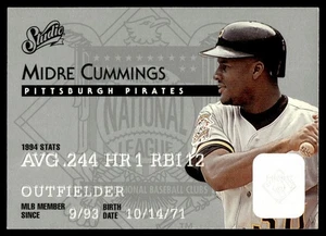 1995 Studio Midre Cummings Pittsburgh Pirates #178 - Picture 1 of 2