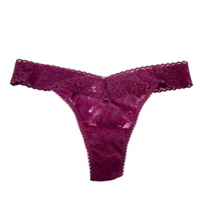 Hanky Panky Women's Lace Thong Purple One Size Stretchy Panties - Picture 1 of 7