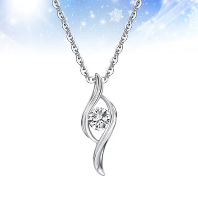  Collana donna zircone semplice elegante forma Wink Collana personalizzata - Immagine 1 di 4