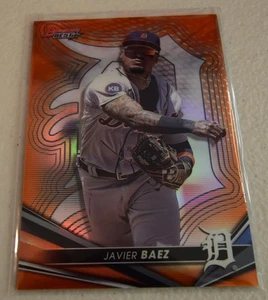 Javier Baez 2022 Bowman's Best Orange Refractor 25/25 Detroit Tigers - Picture 1 of 2