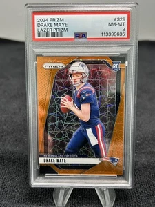 ⚡ 2024 Prizm Drake Maye RC Lazer Prizm PSA 8 🔥 Rookie QB Heat! - Picture 1 of 2