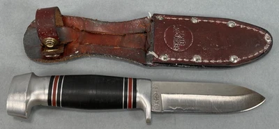 Remington UMC RH-31: 8.25" Fixed Blade Knife & Leather Sheath; WWII Era USA - Image 1 of 4