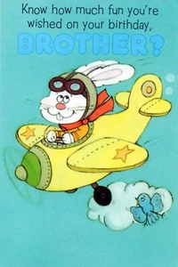Vintage HAPPY BIRTHDAY Karte, FÜR BROTHER, von American Greetings 1977 + Umschlag - Bild 1 von 6