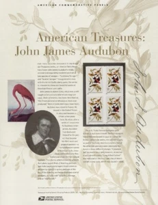 #655 37c John James Audubon #3650 USPS Gedenkmarkentafel - Bild 1 von 1