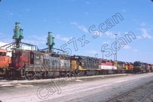Original Slide- BUGX Dieselmotive SD9 1852, WAMX Units At Galesburg, IL. 5/24 - Picture 1 of 1