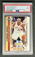 2003 Upper Deck Lebron James Phenomenal Beginning Gold Rookie Card 19 PSA 9 MINT