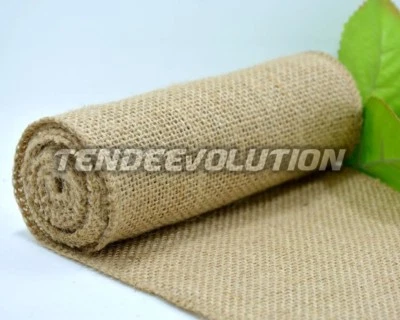 TENDEEVOLUTION Tessuto JUTA iuta FIBRA NATURALE AL METRO Handmade Decori Craft Stoffa Patchwor