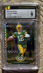 AARON RODGERS 2013 Topps Chrome #150 XFRACTOR Refractor CSG 9 PACKERS HOF QB - Picture 1 of 3