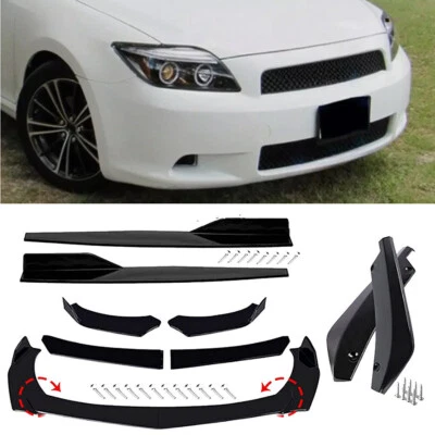For 2005-2010 Scion tC Black Front Bumper Lip Spoiler 29" Side Skirt Rear Lip Foto 1 de 4