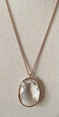 Beautiful Ippolita Quartz Pendant 18k Rose Gold Plated Sterling Silver 24”Chain - Image 1 of 4