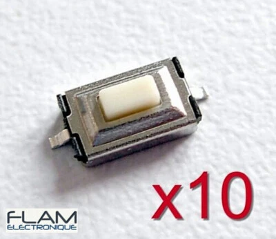 10x Micro switch rupteur 3,5 x 6 x 2,5mm Button Touch switch Contact SMD 2 pins - Photo 1/4