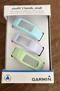 Garmin Vivofit 2 Bands - 3 Pack Size Small Purple/Blue/Green Pastel NEW - Picture 1 of 5