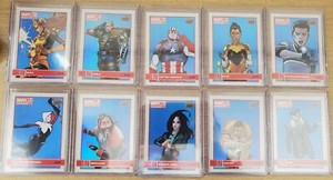 2021-2022 Marvel Annual Blue Parallel BLASTER BOX EXCLUSIVE Complete your base