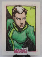 ROGUE X-MEN 2007 ORIGINAL WOMEN OF MARVEL SKETCH CARD 