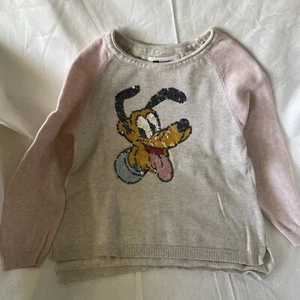 NWOT Gap Kids Disney Pluto Sequin Sweater Top Shirt Sz XS Girls - Picture 1 of 3