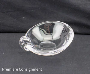 Vintage Steuben Glas Kristall Aschenbecher schräge Bonboniere einzeln gekräuselt 5" Durchmesser - Bild 1 von 12