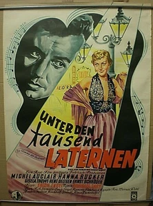 Authentic Vintage Artist Drawn Film Poster - Unter Den Tausend Laternen 1952 #2 - Picture 1 of 11
