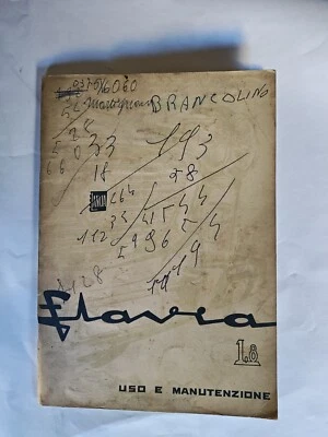 Libretto Uso E Manutenzione Lancia Flavia 1800 Usato - Immagine 1 di 4