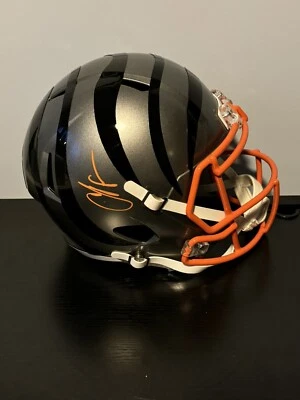 Casco réplica tamaño completo firmado por Chad Johnson Cincinnati Bengals Flash Alt certificado de autenticidad Foto 1 de 4
