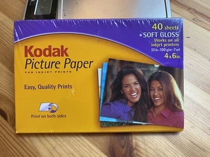 Kodak Picture Paper [40 sheets] SOFT GLOSS 4x6 INKJET PRINTER - Picture 1 of 2