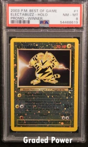 Promo Electabuzz WINNER Best of Game Promo PSA 8 HOLO (8619) #1 Pokemon - Picture 1 of 1
